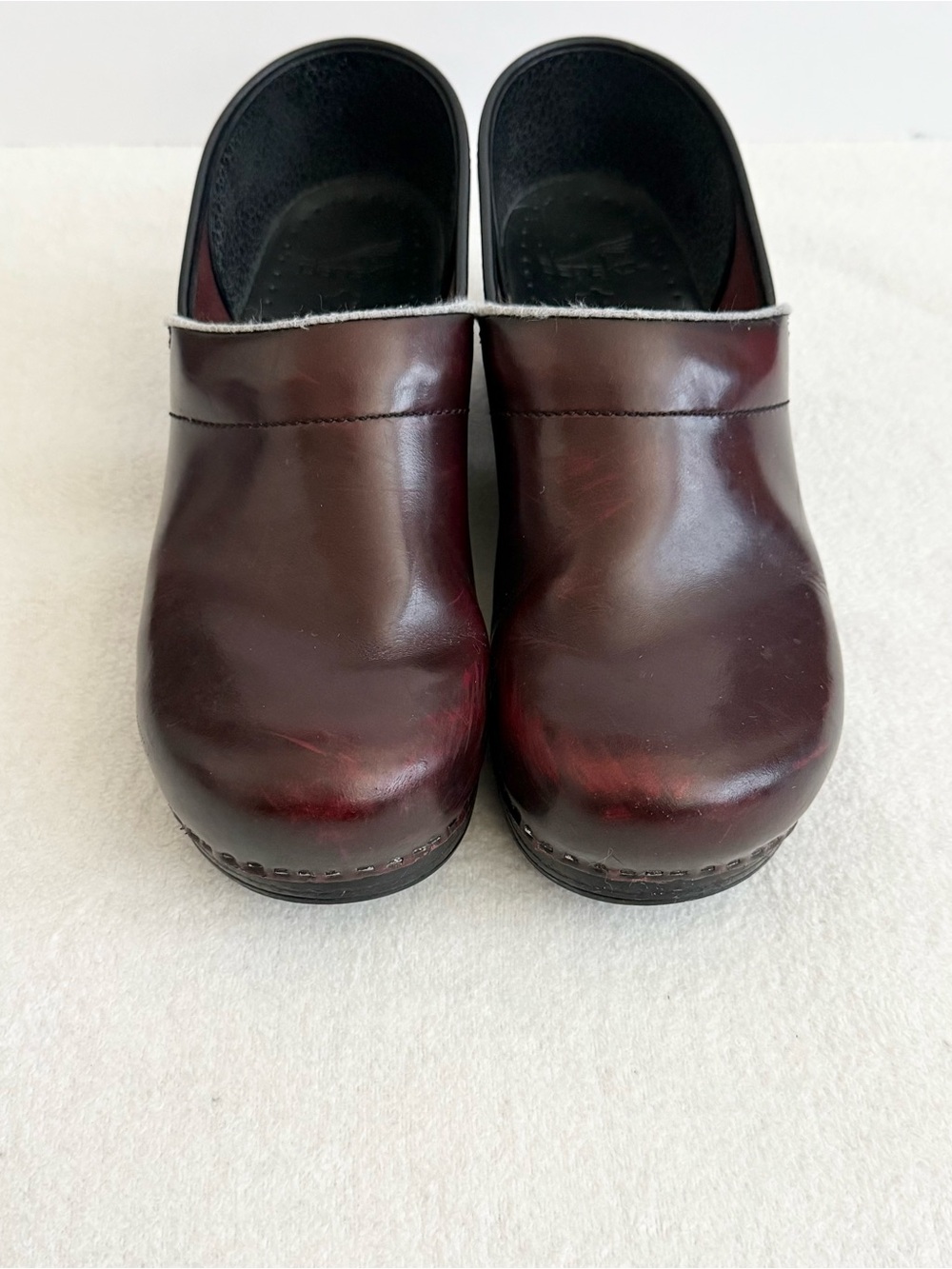 Dansko Professional Leather Clogs Brown Burgundy Size 42 - Picture 10 of 11
